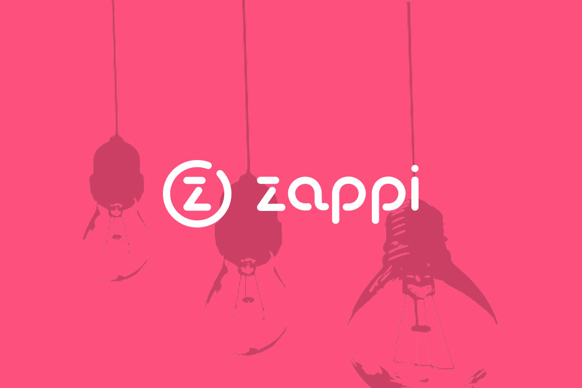 Zappistore logo with graphical background