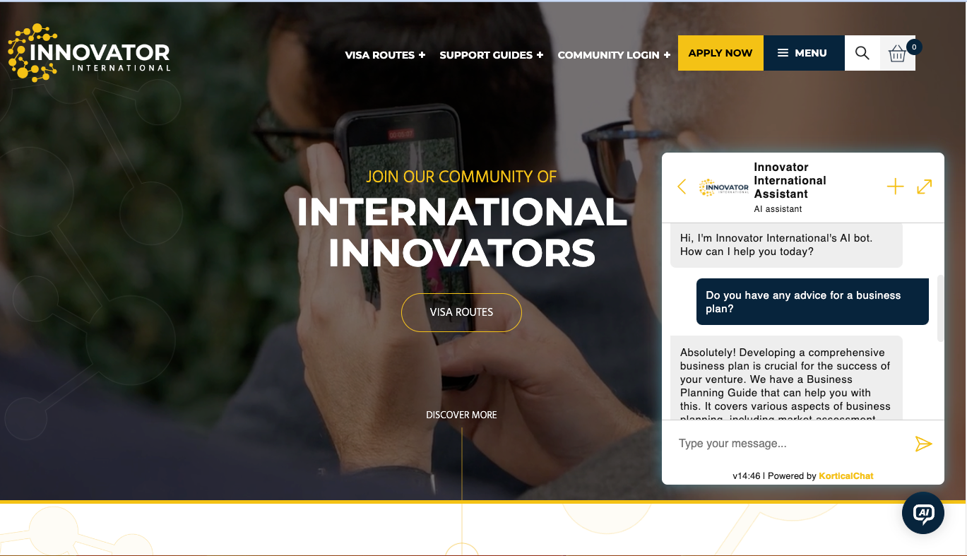 Background image for Innovator International Increases Market Share with AI Customer Support Chatbot